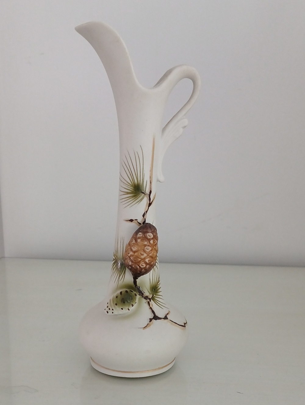 Vintage Lefton Pinecone Bud Vase 7"